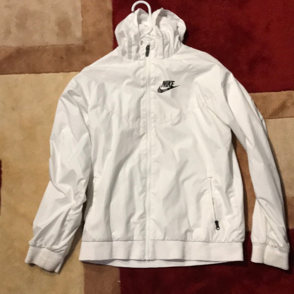 Nike White Windbreaker